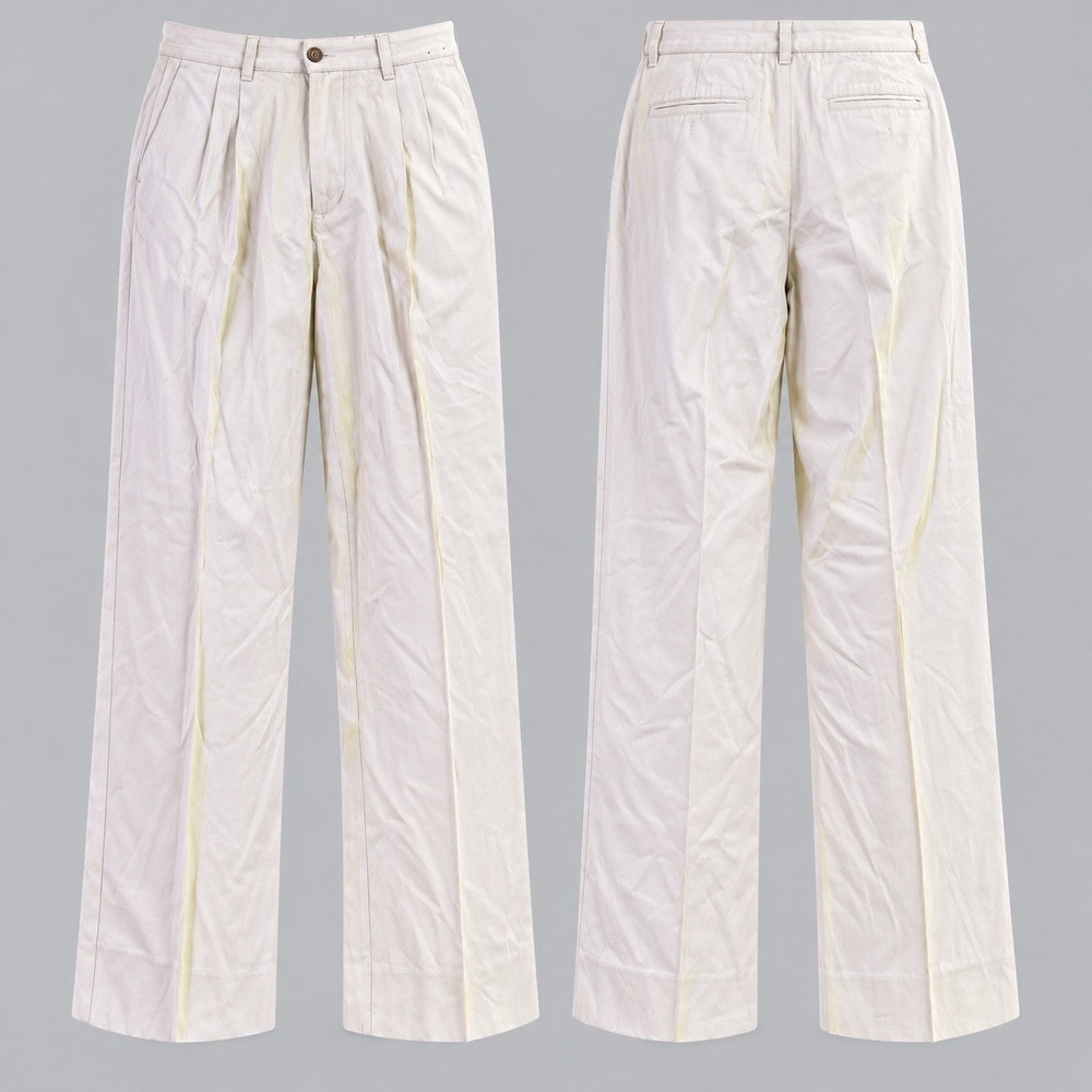Tommy Bahama Silk Blend pleated Trousers Mens 32X32 Island Chino Casual